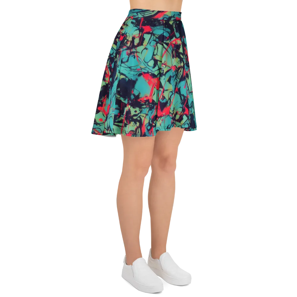 Ink Afterglow on Skater Skirt — Right