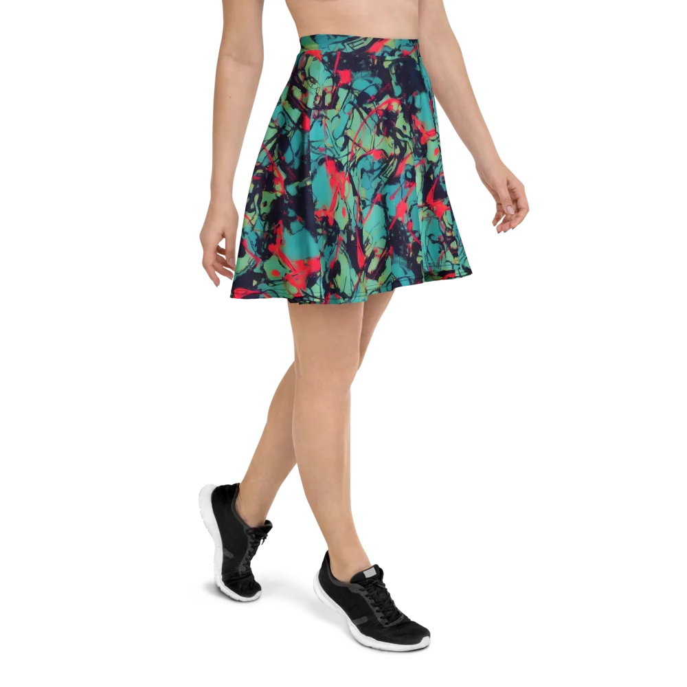 Ink Afterglow on Skater Skirt — Right