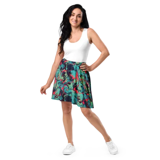 Ink Afterglow on a Skater Skirt