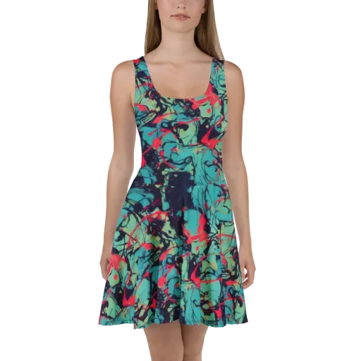 Ink Afterglow on a Skater Dress