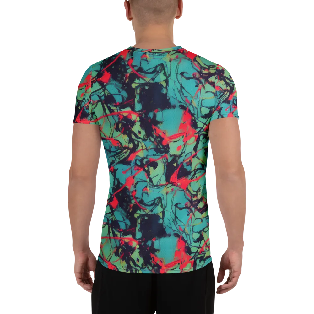 Ink Afterglow on Men's Athletic T-Shirt — Back