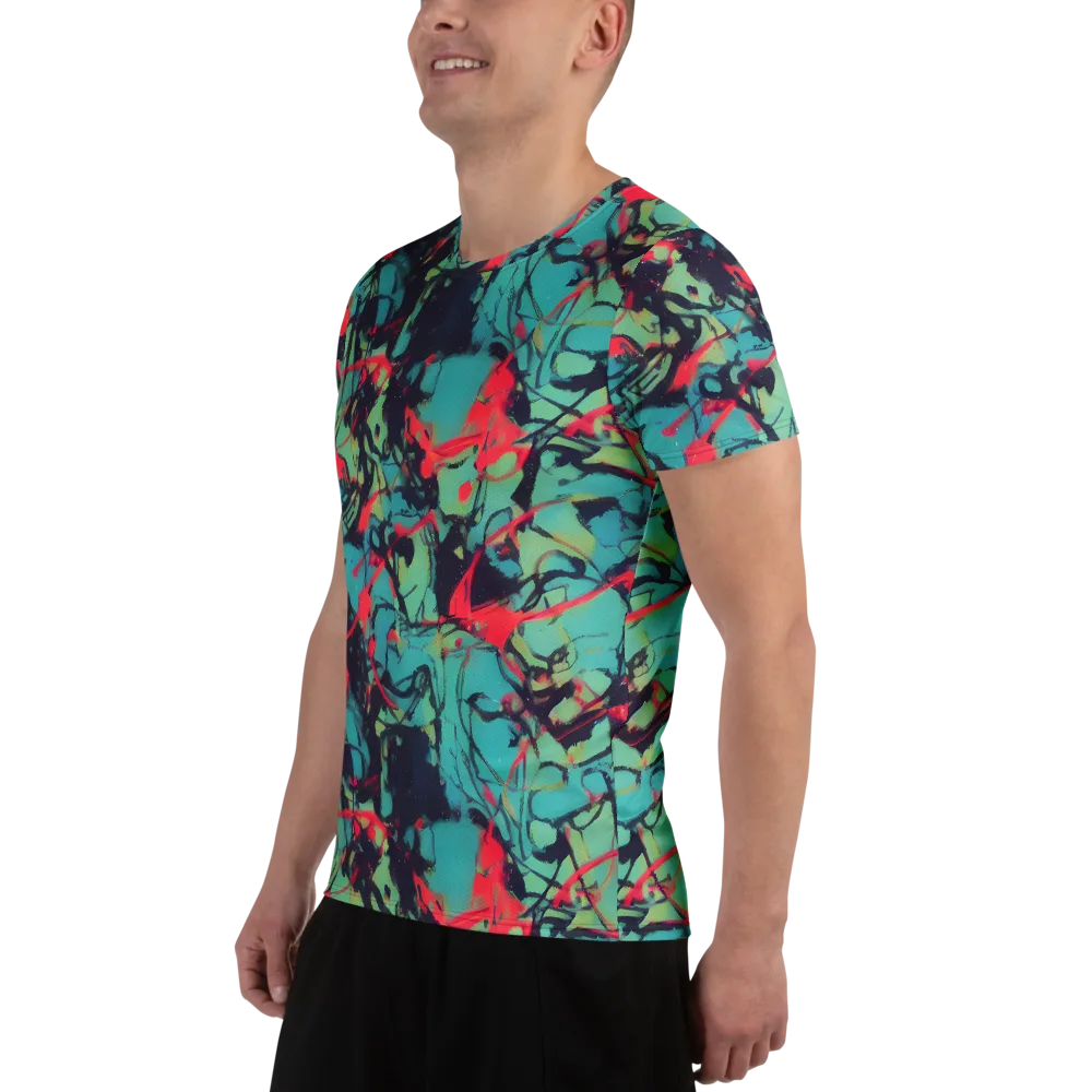 Ink Afterglow on Men's Athletic T-Shirt — Left