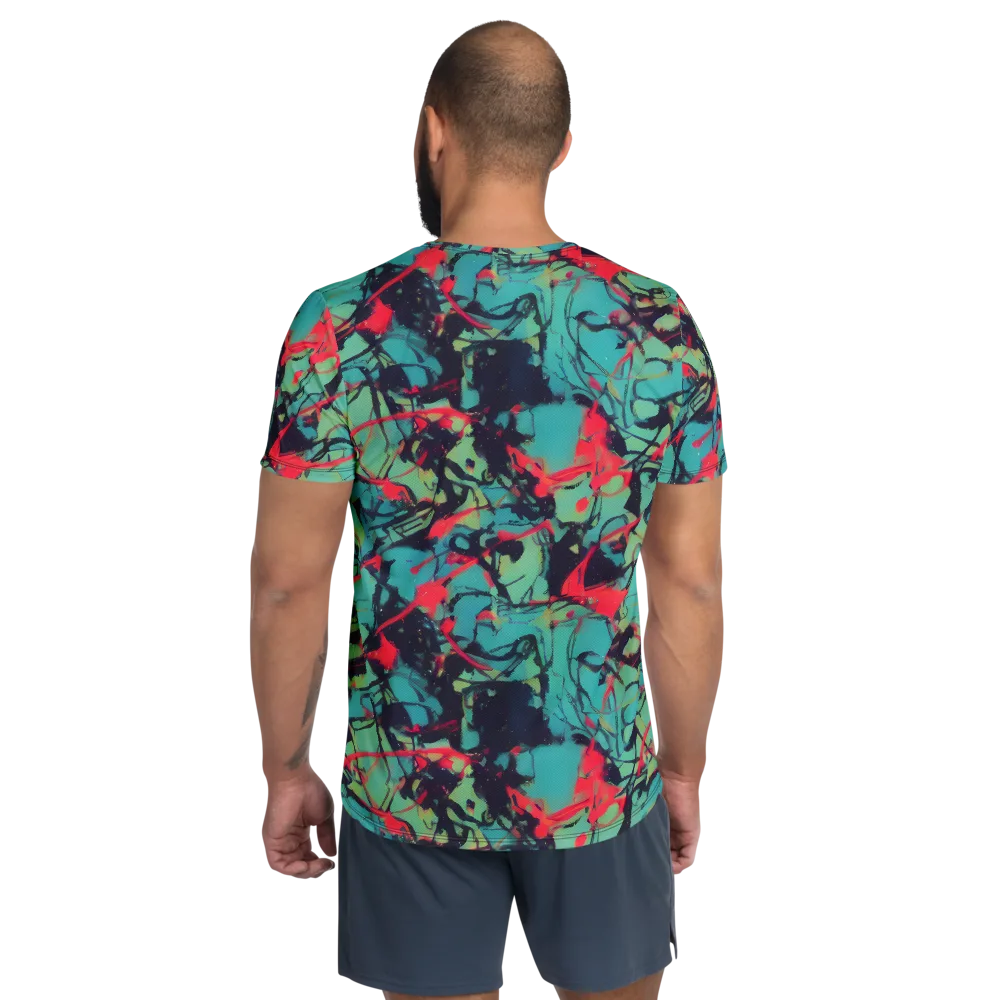 Ink Afterglow on Men's Athletic T-Shirt — Back
