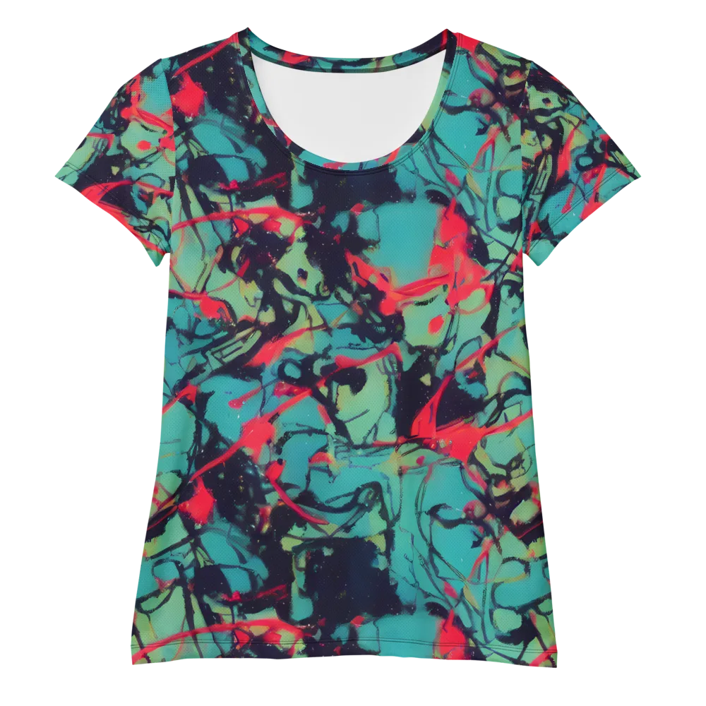 Ink Afterglow on Women's Athletic T-Shirt — Front