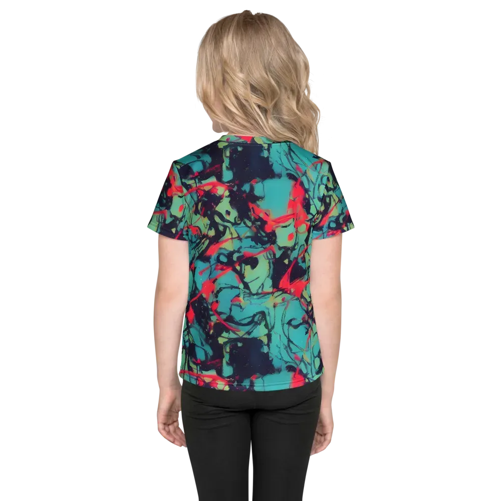Ink Afterglow on Kids Crew Neck T-Shirt — Back