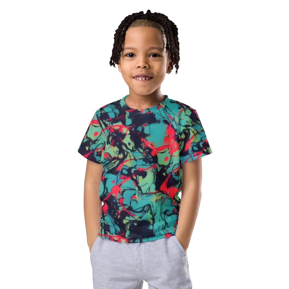 Ink Afterglow on Kids Crew Neck T-Shirt — Front