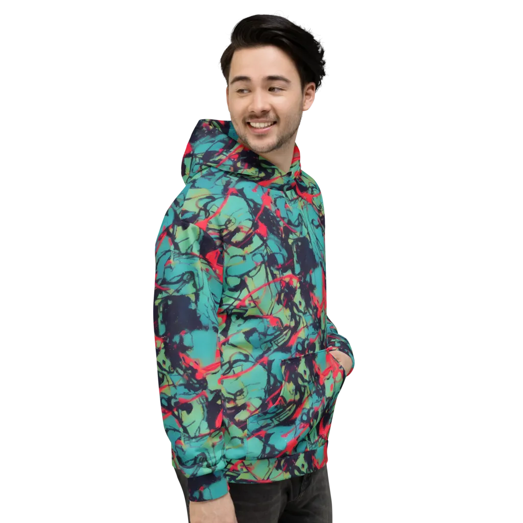 Ink Afterglow on Hoodie — Right
