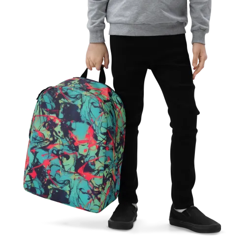 Ink Afterglow on a Minimalist Backpack