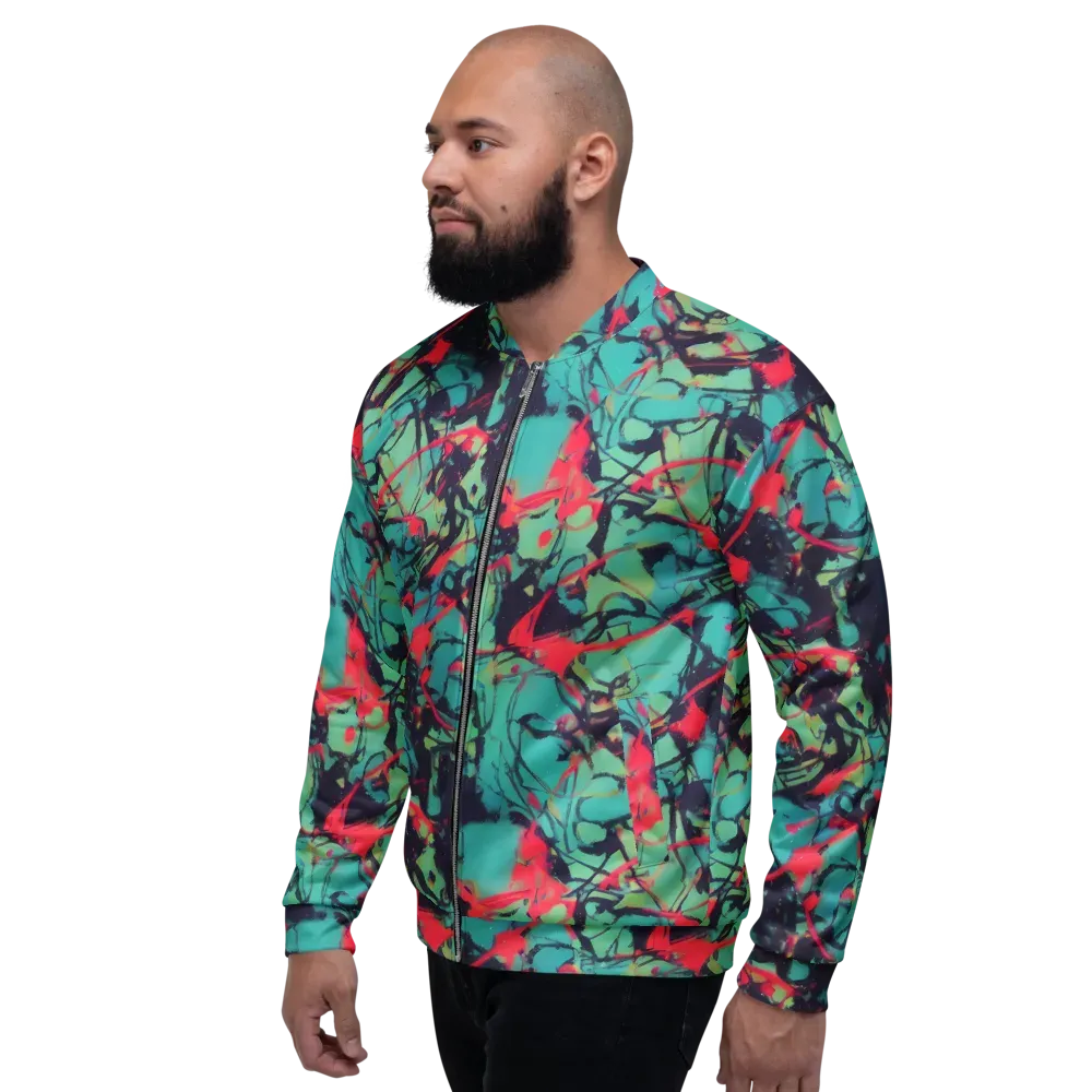 Ink Afterglow on Bomber Jacket — Left