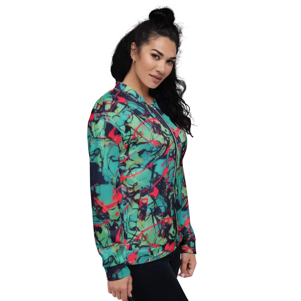Ink Afterglow on Bomber Jacket — Right