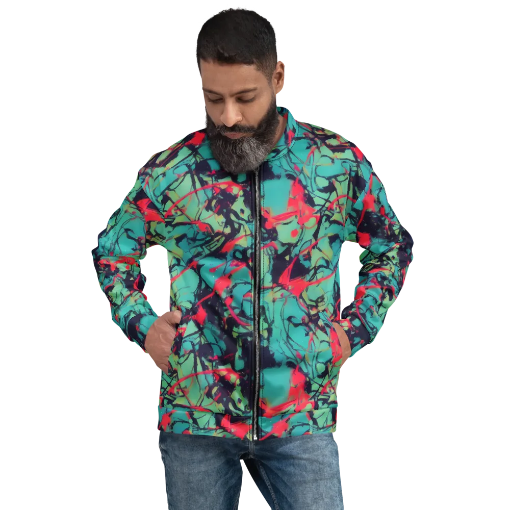 Ink Afterglow on Bomber Jacket — Front