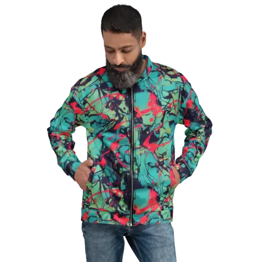 Ink Afterglow on a Bomber Jacket