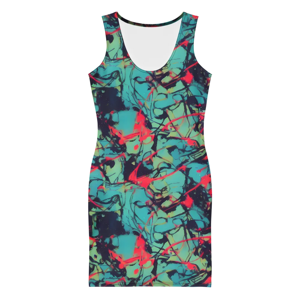 Ink Afterglow on Bodycon Dress — Front