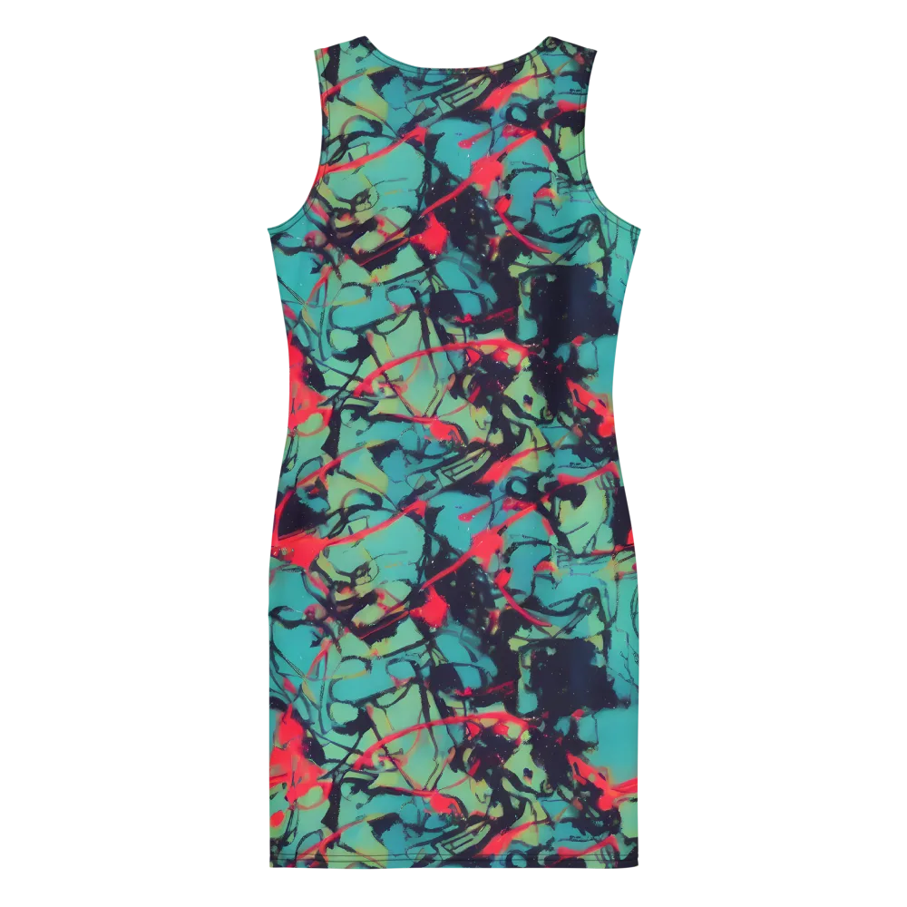 Ink Afterglow on Bodycon Dress — Back