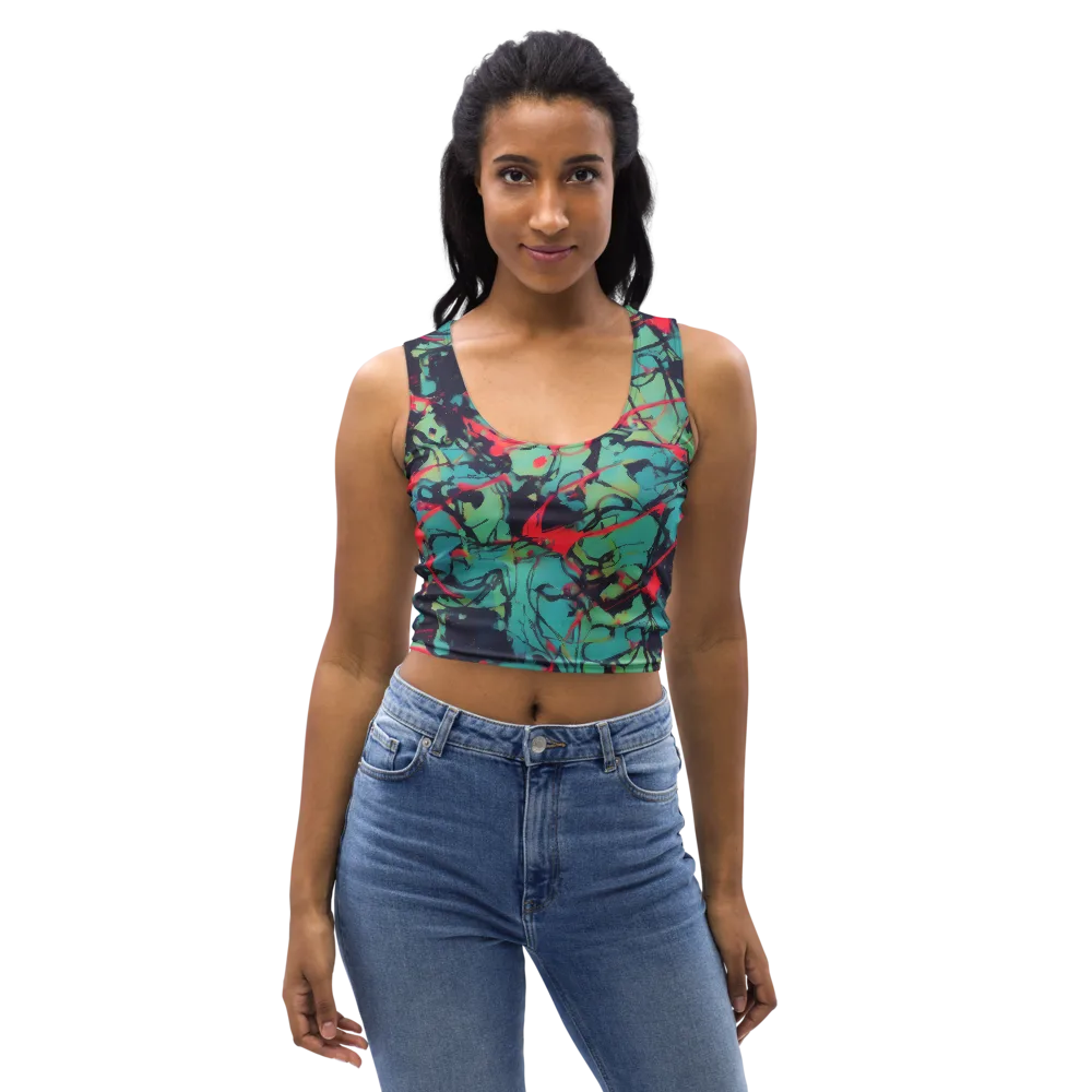 Ink Afterglow on Crop Top — Front