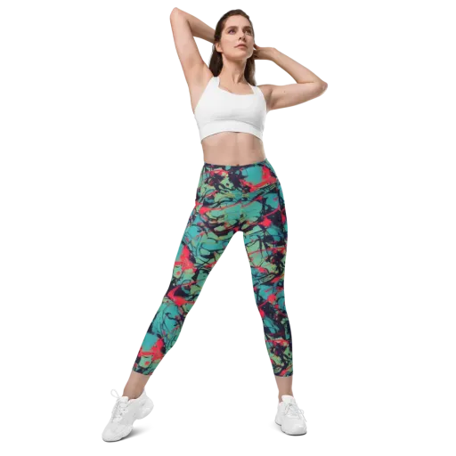 Ink Afterglow on a Leggings with Pockets