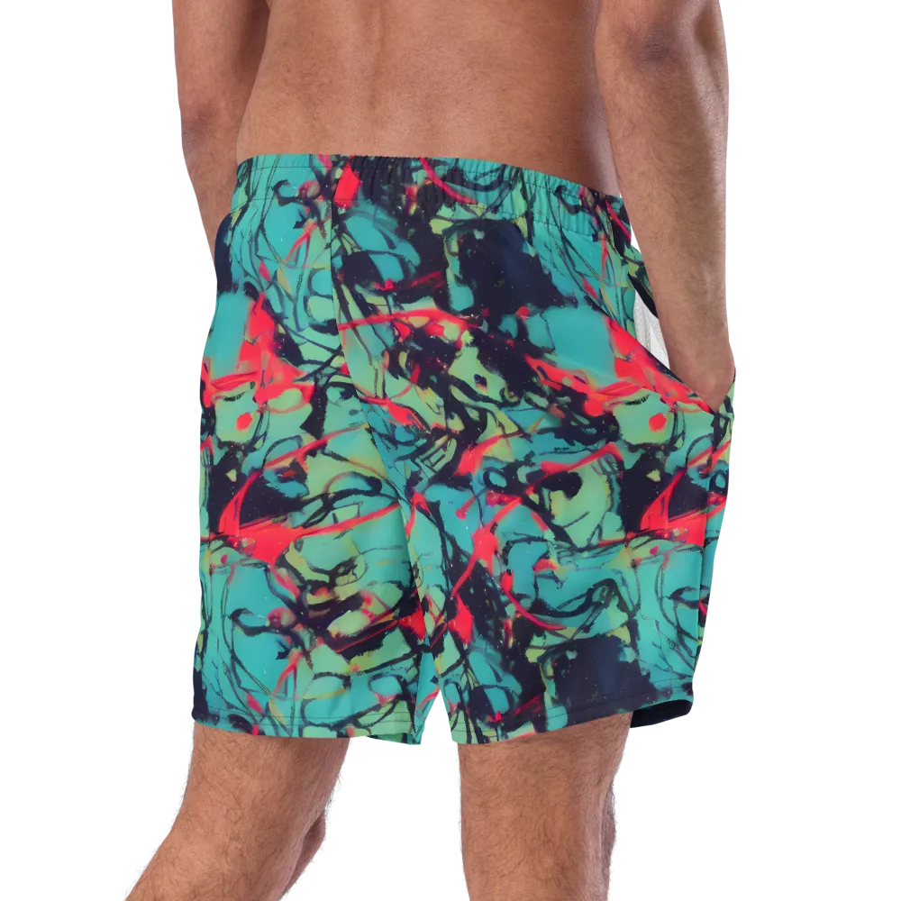 Ink Afterglow on Swim Trunks — Right Back