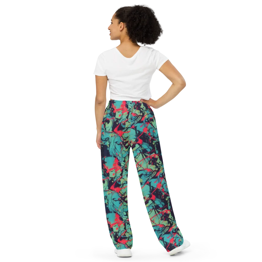 Ink Afterglow on Wide-Leg Pants — Back