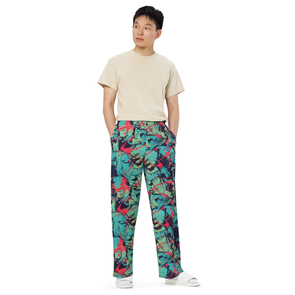 Ink Afterglow on Wide-Leg Pants — Front