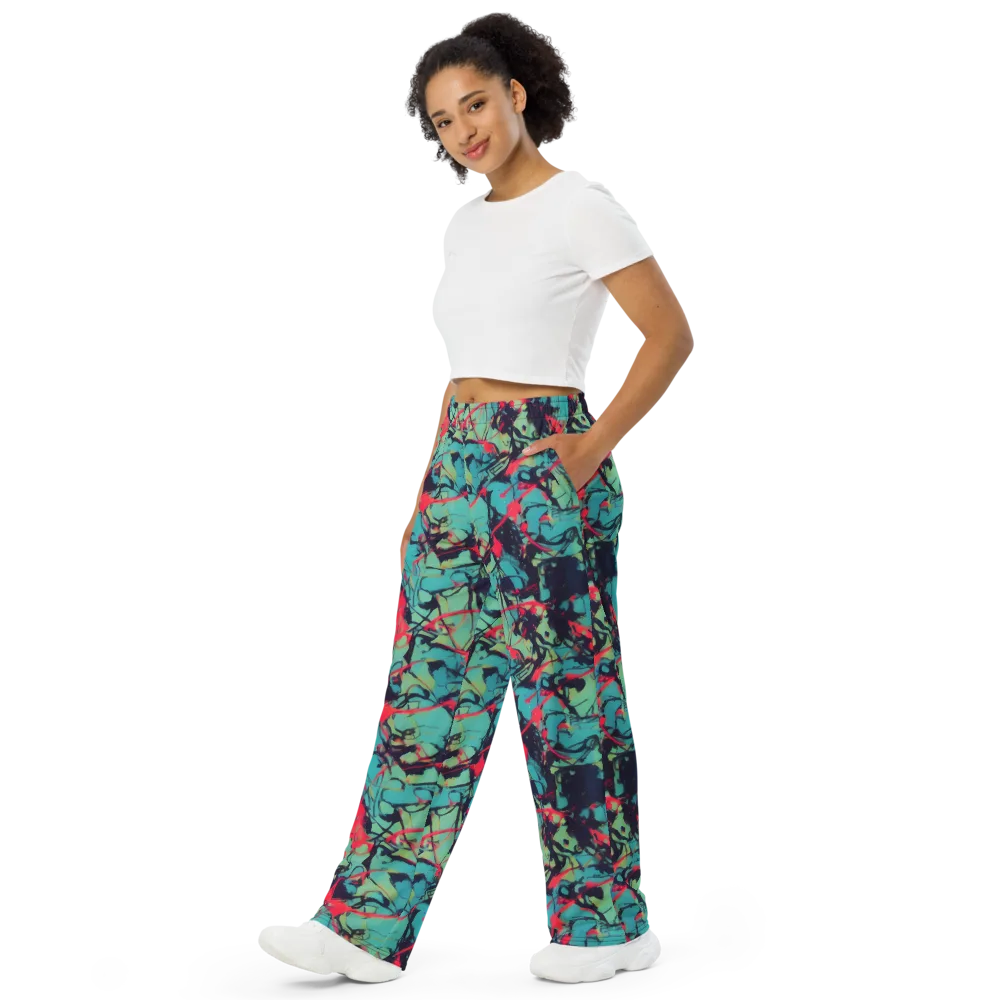 Ink Afterglow on Wide-Leg Pants — Left Front