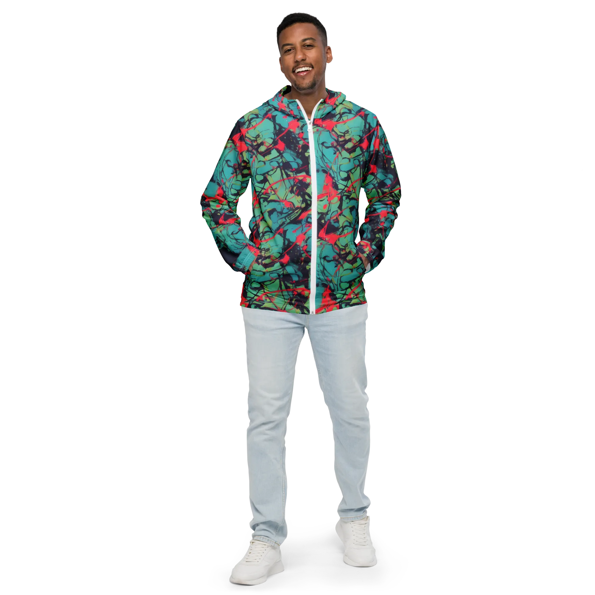 Ink Afterglow on Men's Windbreaker — Front