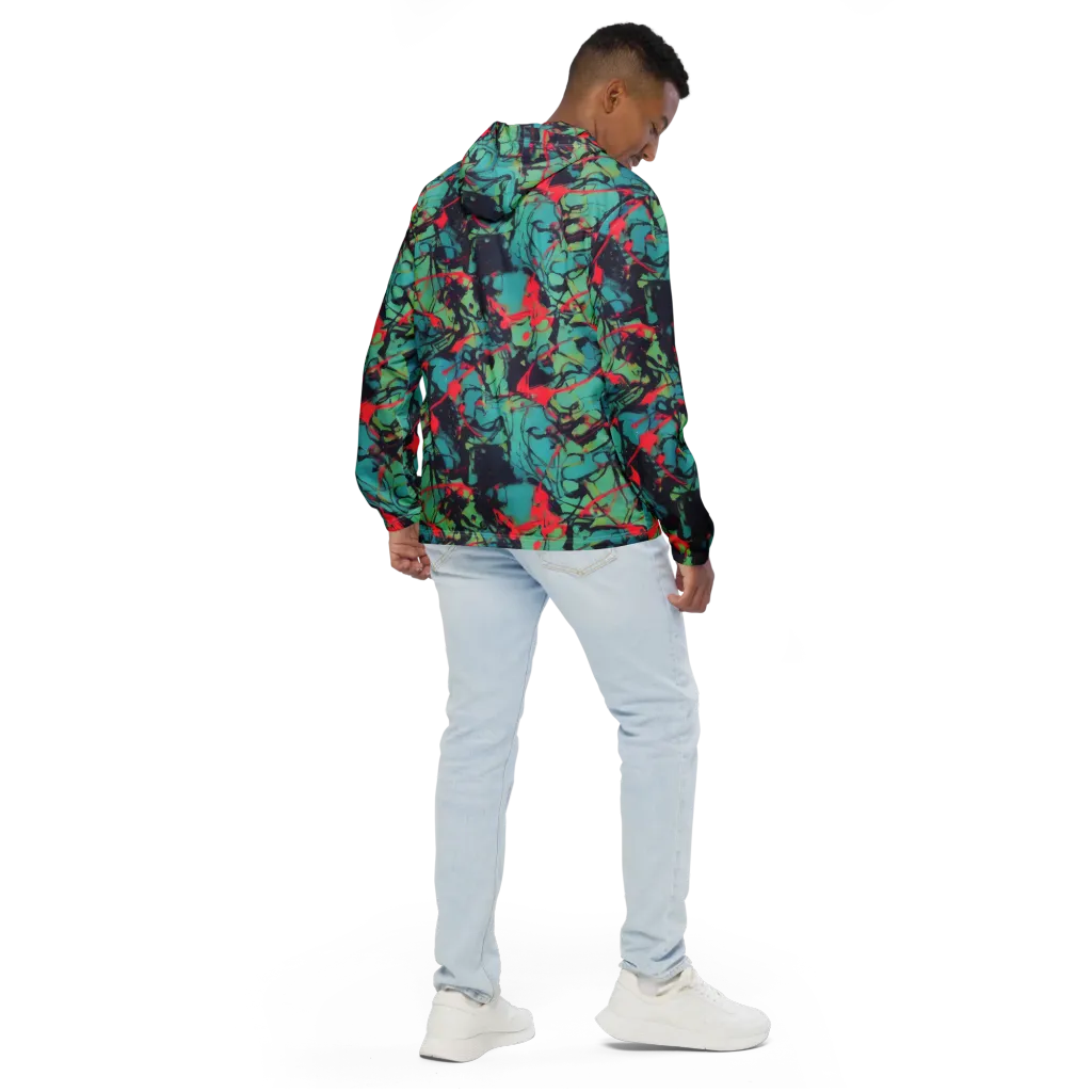 Ink Afterglow on Men's Windbreaker — Back