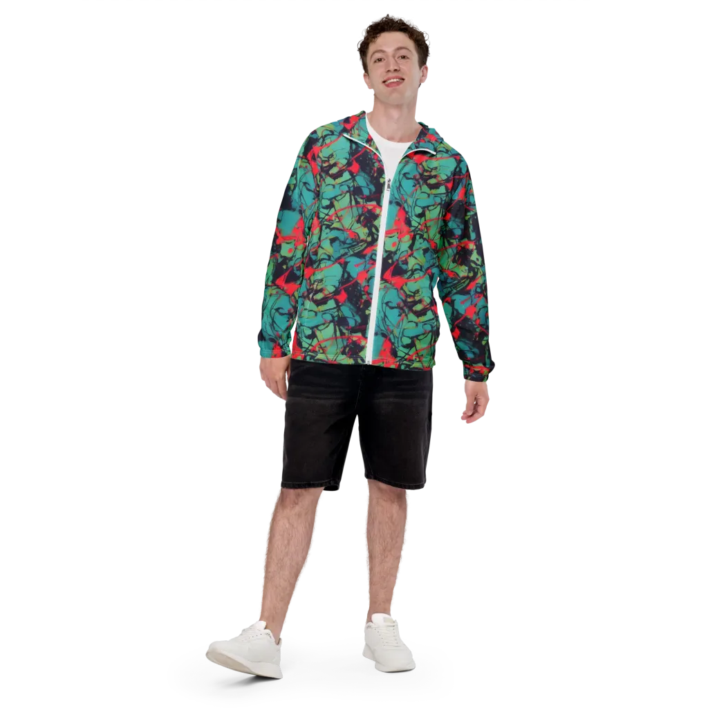 Ink Afterglow on Men's Windbreaker — Front