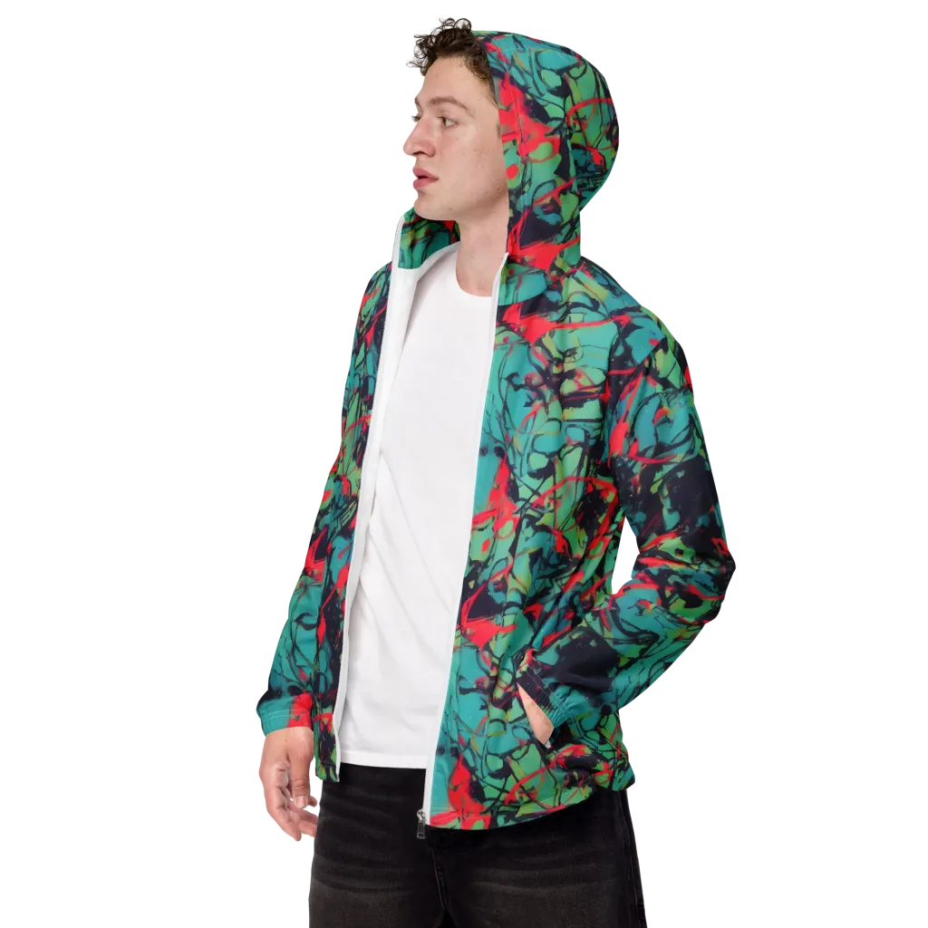 Ink Afterglow on Men's Windbreaker — Left Front