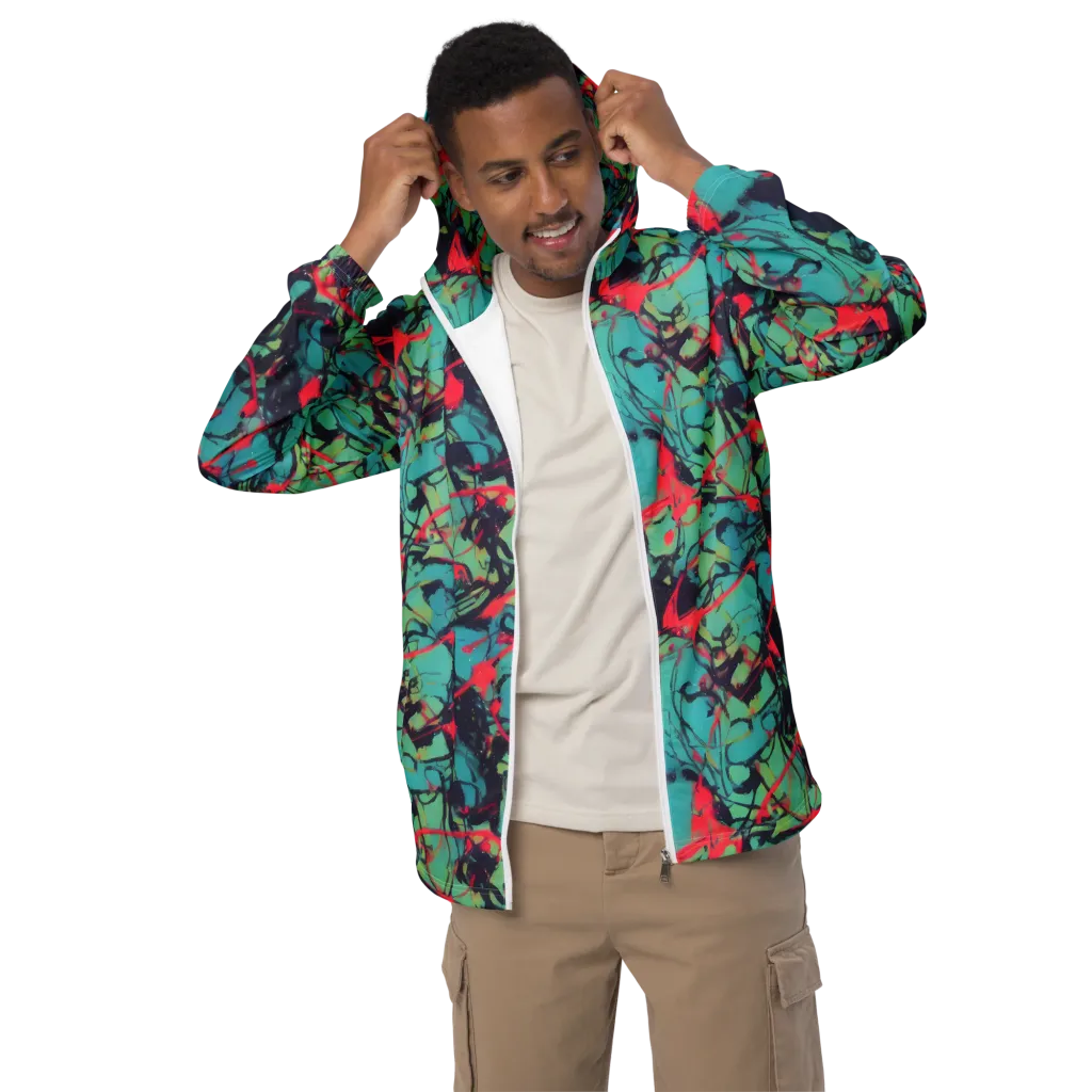 Ink Afterglow on Men's Windbreaker — Front