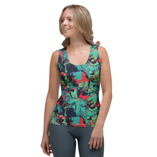Ink Afterglow on a Women's Tank Top
