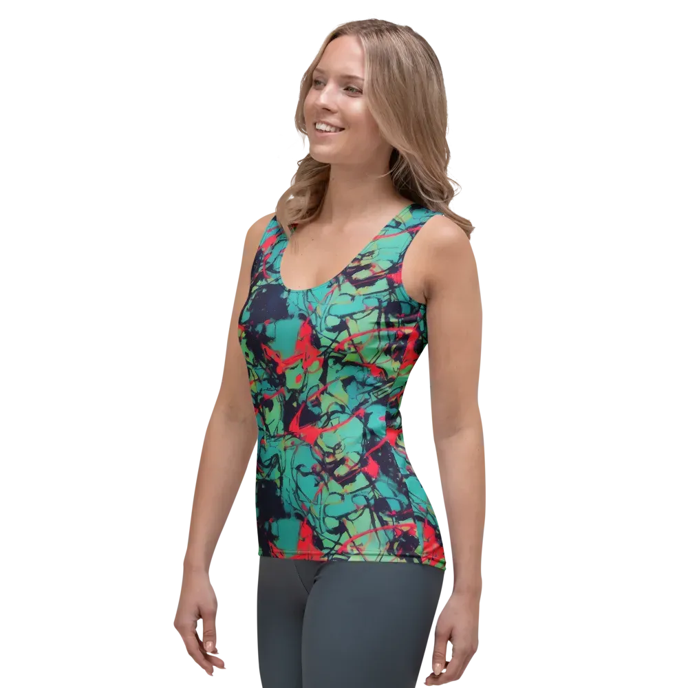 Ink Afterglow on Women's Tank Top — Left Front