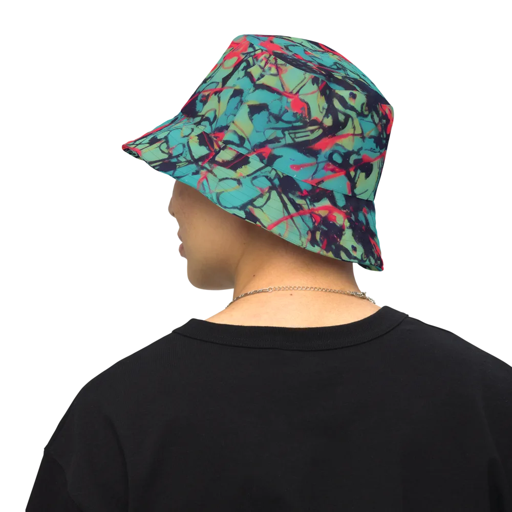 Ink Afterglow on Reversible Bucket Hat — Back Inside