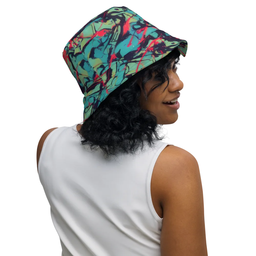 Ink Afterglow on Reversible Bucket Hat — Right Outside