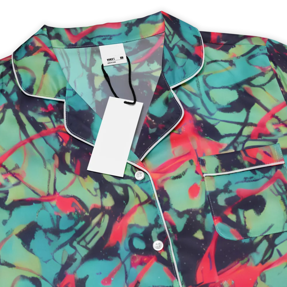 Ink Afterglow on Women's Short Sleeve Pajama Top — Product details