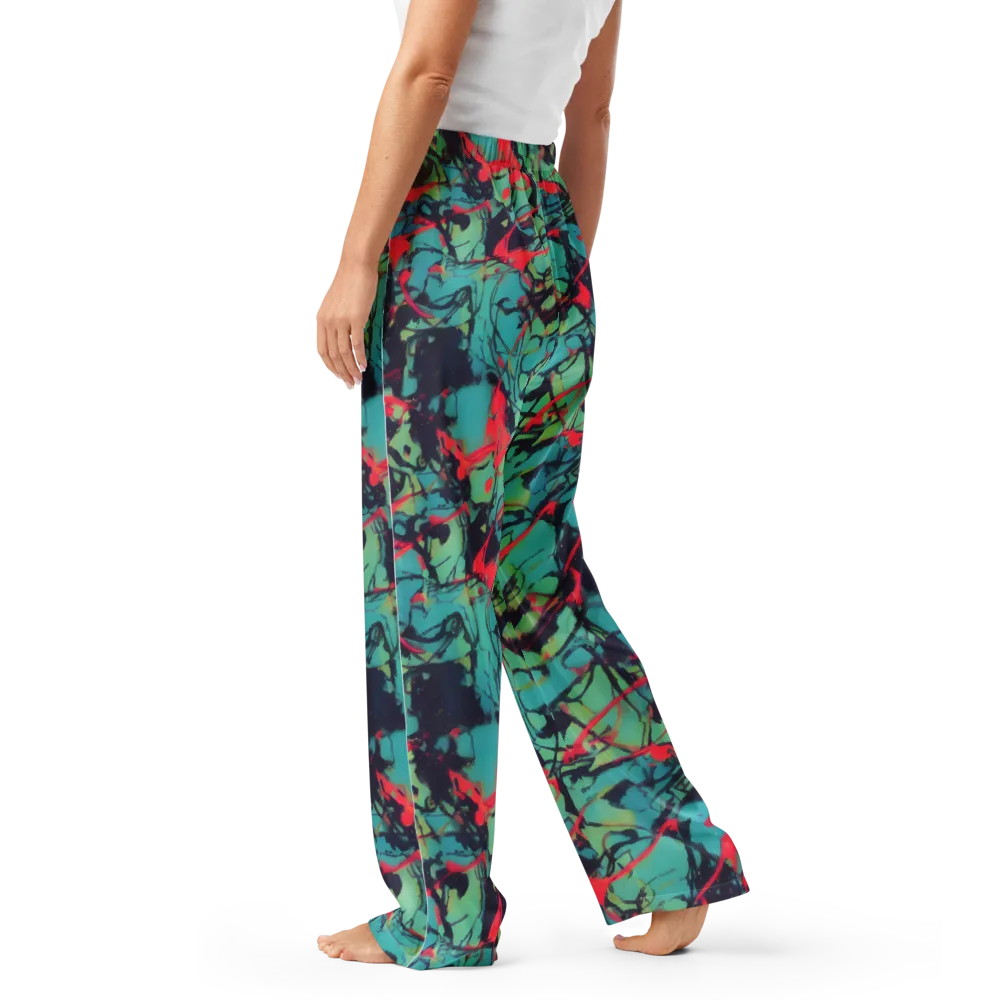 Ink Afterglow on Women's Pajama Pants — Left