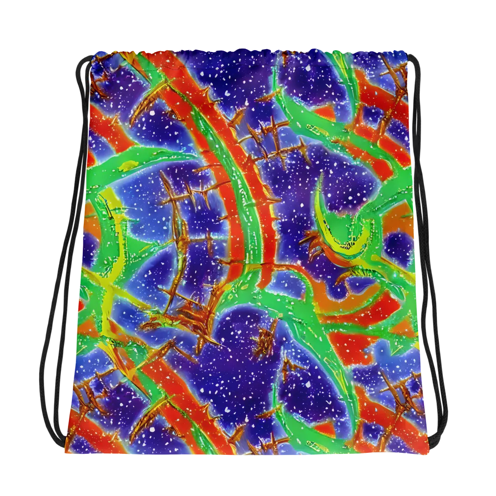 Blue Ember Maze on Drawstring Bag — Photo