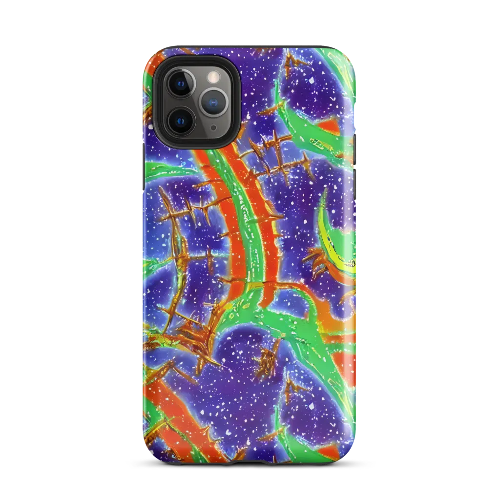 Blue Ember Maze on Tough Case for iPhone® — Front