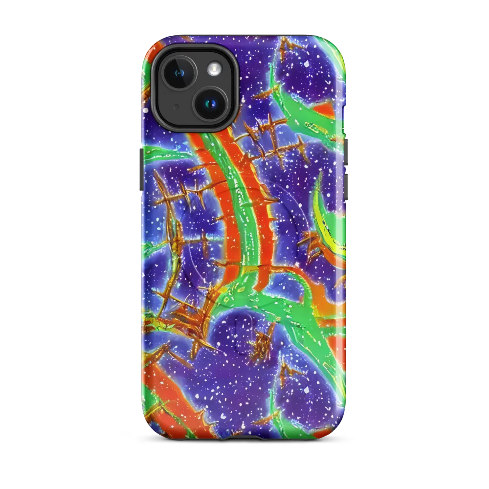 Blue Ember Maze on MagSafe Tough Case for iPhone® — Front