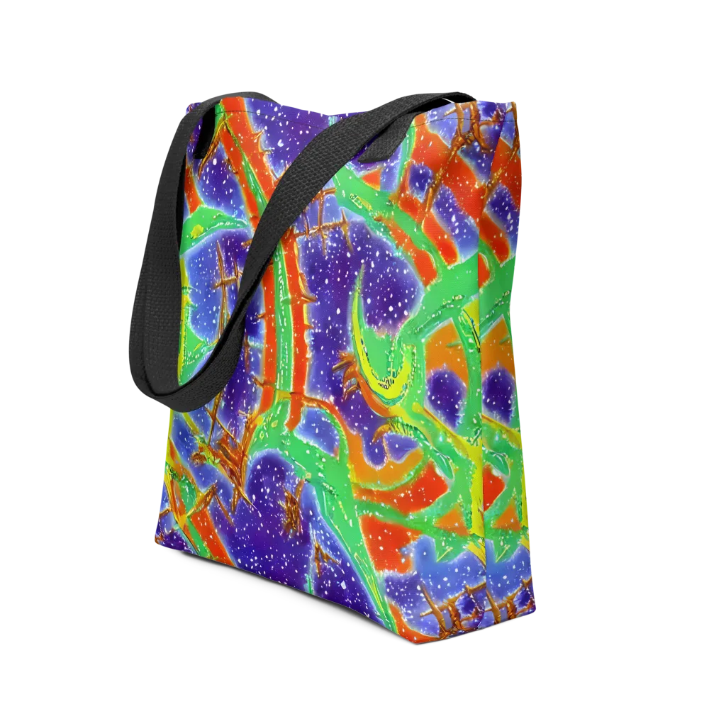 Blue Ember Maze on Tote Bag — Front