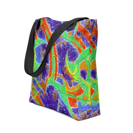 Blue Ember Maze on a Tote Bag