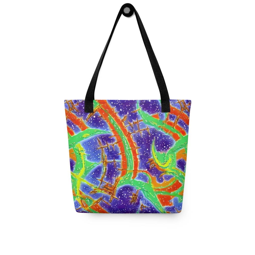 Blue Ember Maze on Tote Bag — Front