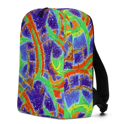 Blue Ember Maze on a Minimalist Backpack