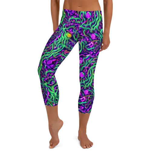 Hypercolor Grove on a Capri Leggings
