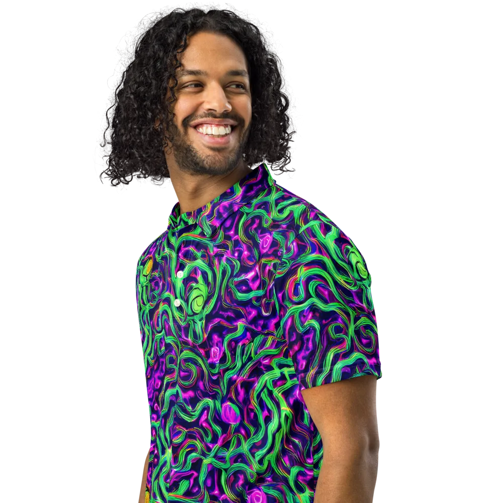 Hypercolor Grove on Men's Slim Fit Polo Shirt — Left Front