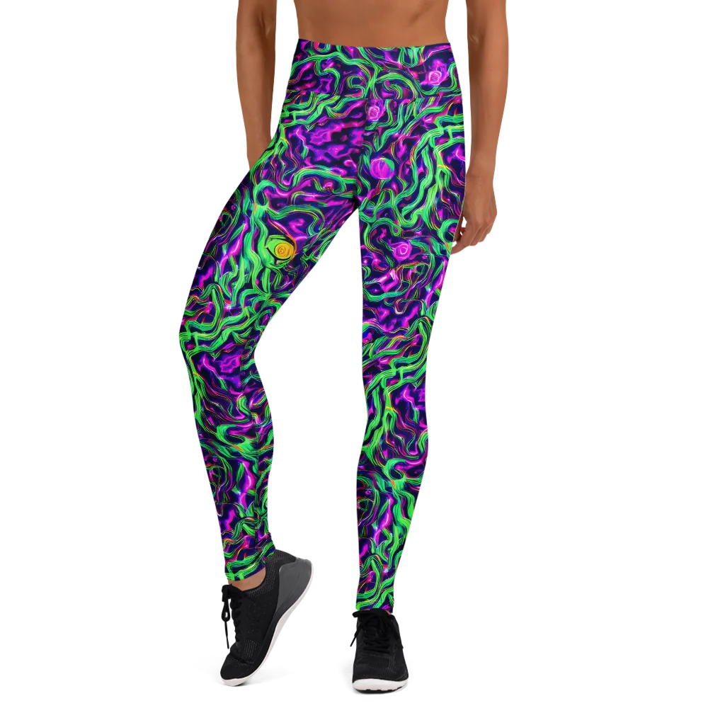 Hypercolor Grove on Yoga Leggings — Front