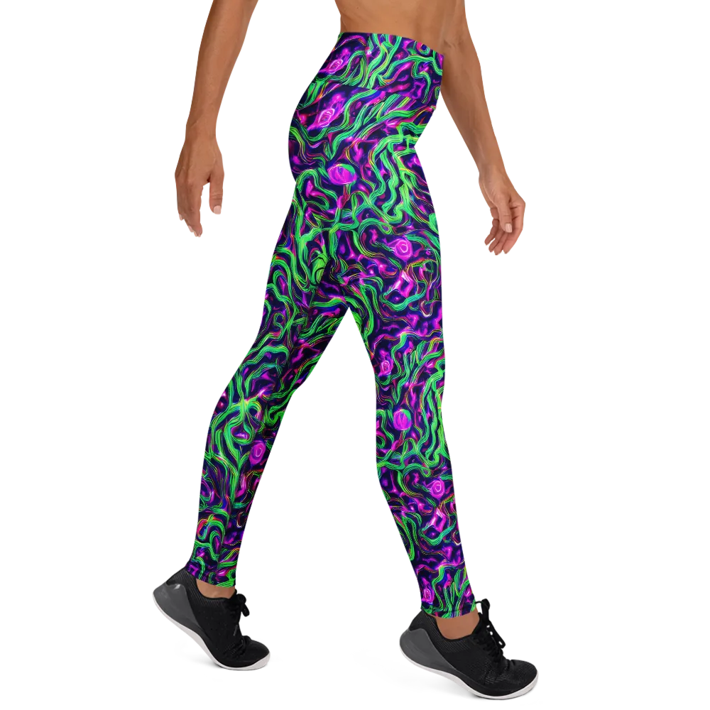 Hypercolor Grove on Yoga Leggings — Right