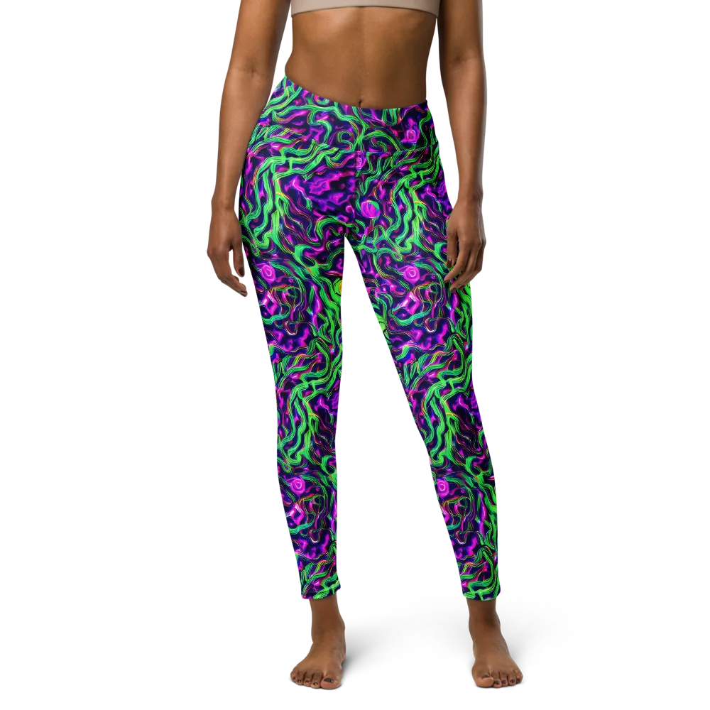 Hypercolor Grove on Yoga Leggings — Front