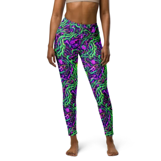 Hypercolor Grove on a Yoga Leggings