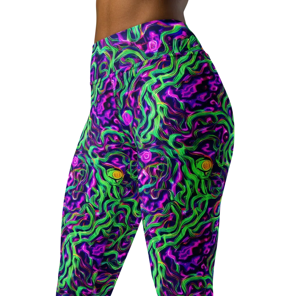Hypercolor Grove on Yoga Leggings — Left Front