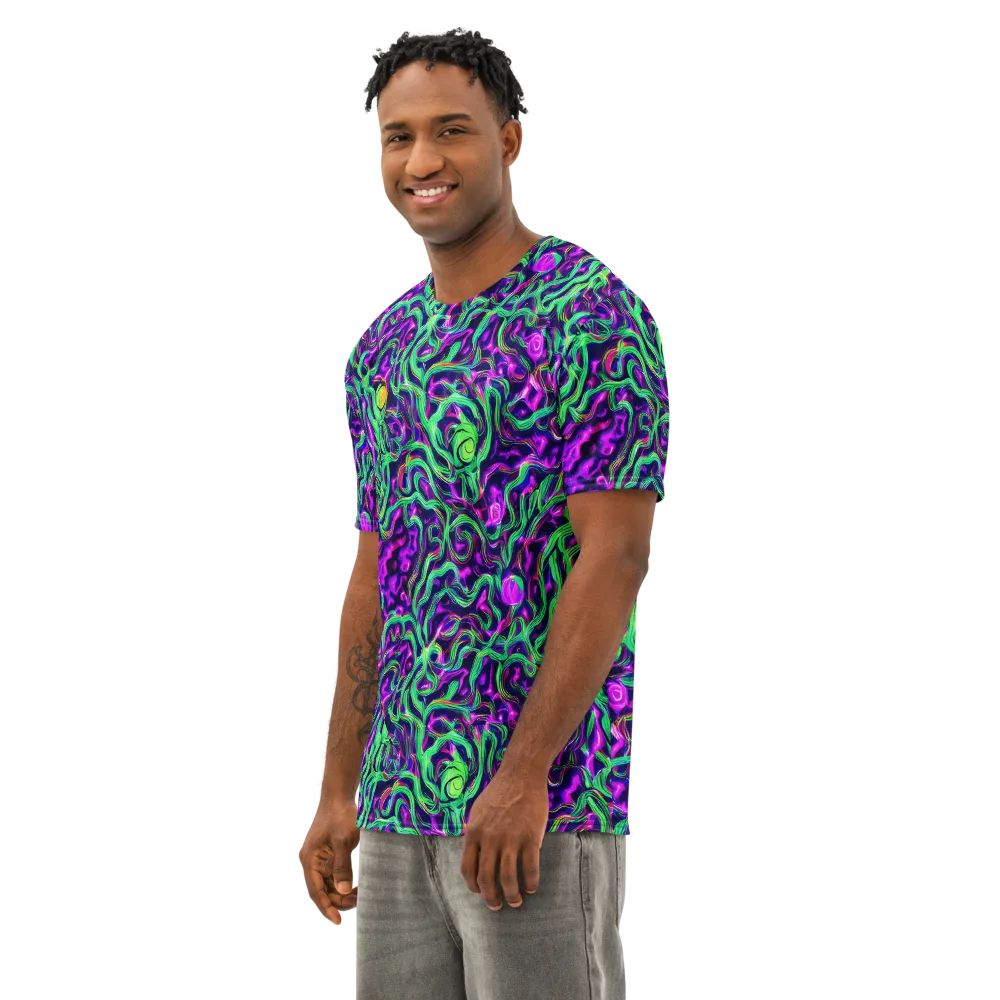 Hypercolor Grove on Men's Cotton Crew Neck T-Shirt — Left Front